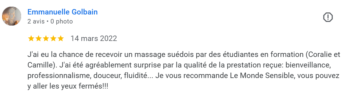 avis google massage suedois 2022